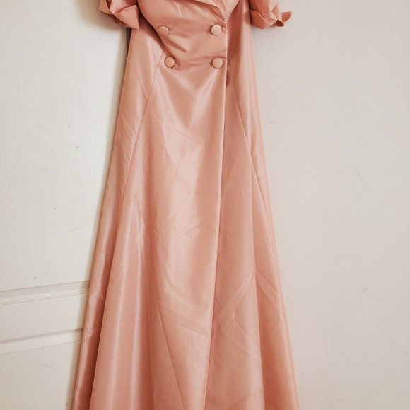 Sibel Yavuz Pink Double-breasted Coat Formal Dress - Picture 4 of 10